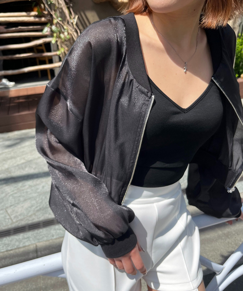 ラメシアーブルゾン 詳細画像 ブラック 3