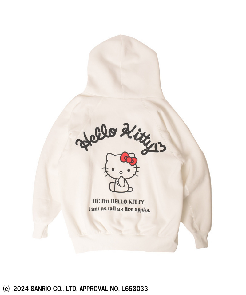 【Sanrio/サンリオキャラクターズ】ハローキティバックプリントドルマンパーカー 詳細画像 ホワイト 8