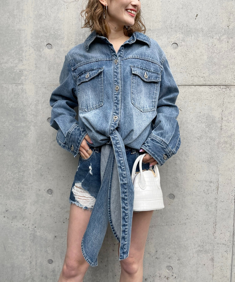 ルーズデニムジャケット 詳細画像 デニムブルー 2