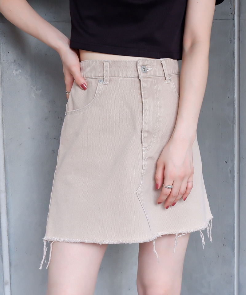 カットオフミニスカート 詳細画像 ベージュ 1