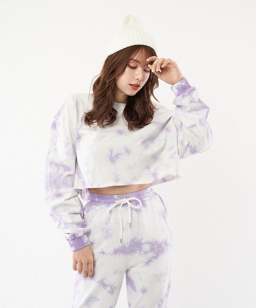 タイダイ染めロングスリーブトップス 詳細画像
