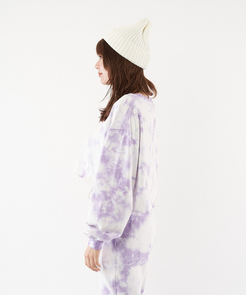 タイダイ染めロングスリーブトップス 詳細画像 パープル 2
