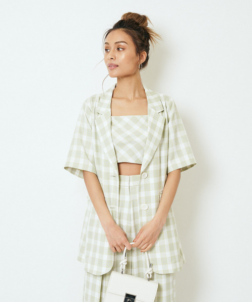 ロングテーラー半袖ジャケット 詳細画像