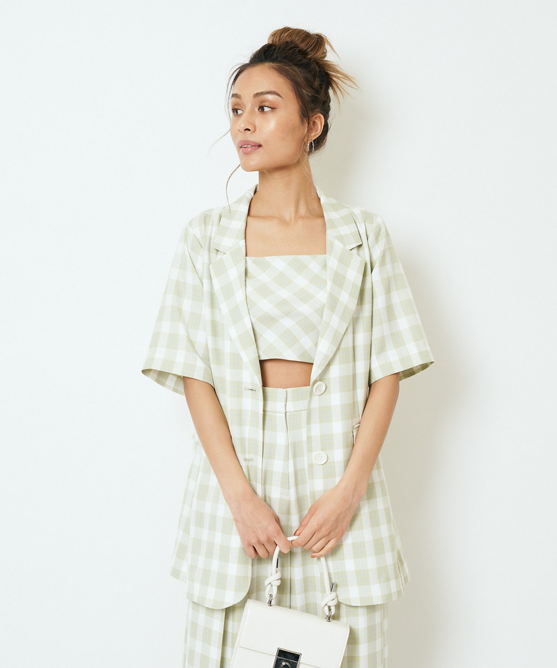 ロングテーラー半袖ジャケット 詳細画像 グリーン 1