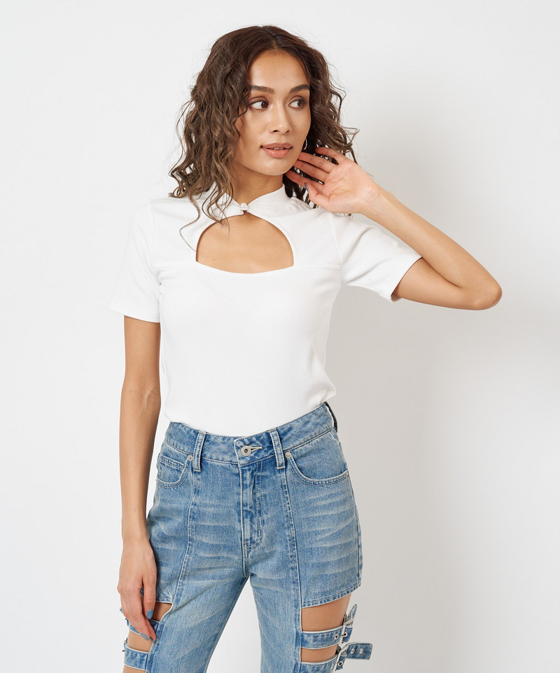 バストオープンリブトップス 詳細画像 オフホワイト 3