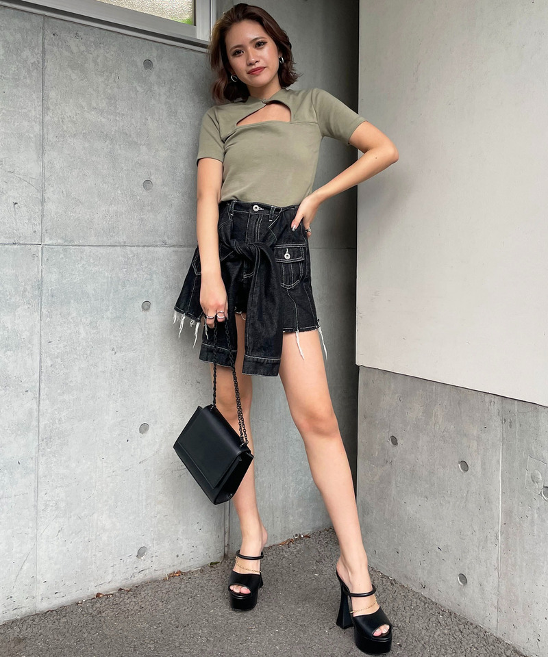 バストオープンリブトップス 詳細画像 グリーン 2