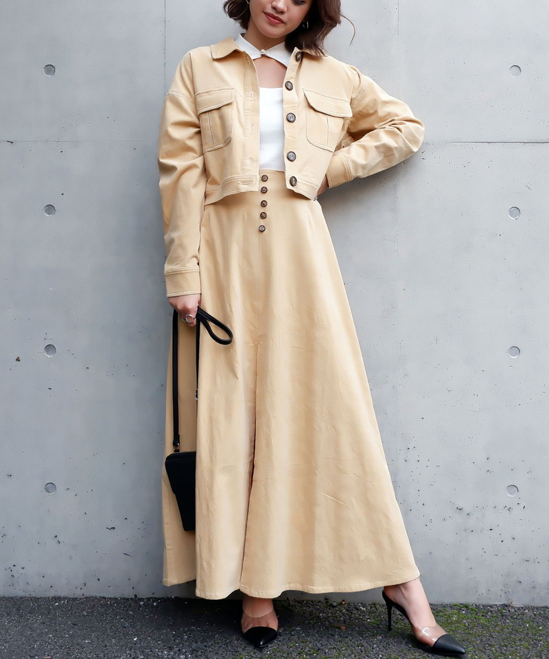 細コールショートジャケット 詳細画像 ベージュ 2