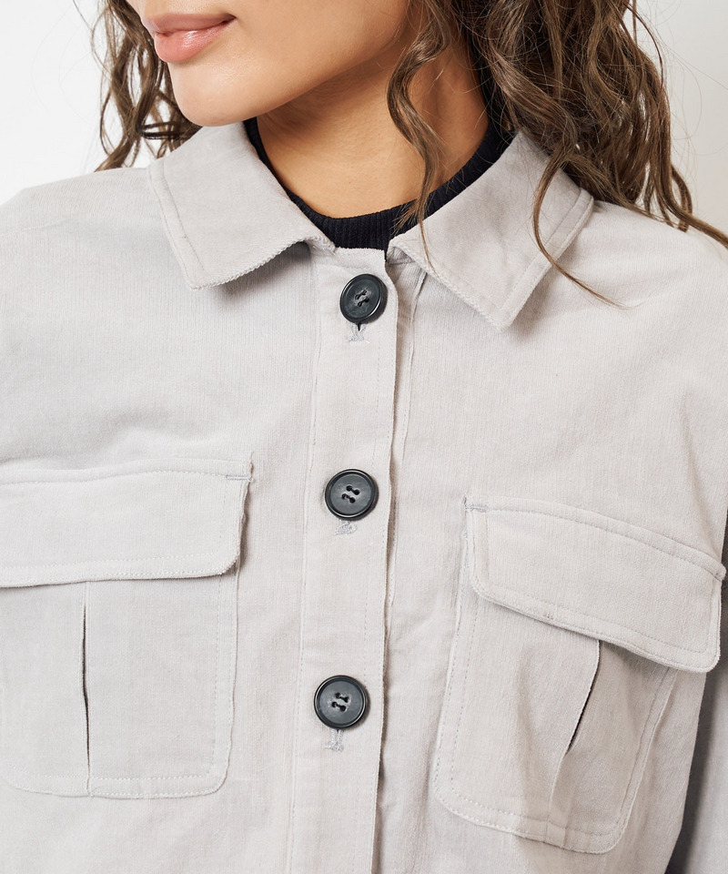 細コールショートジャケット 詳細画像 グレー 7