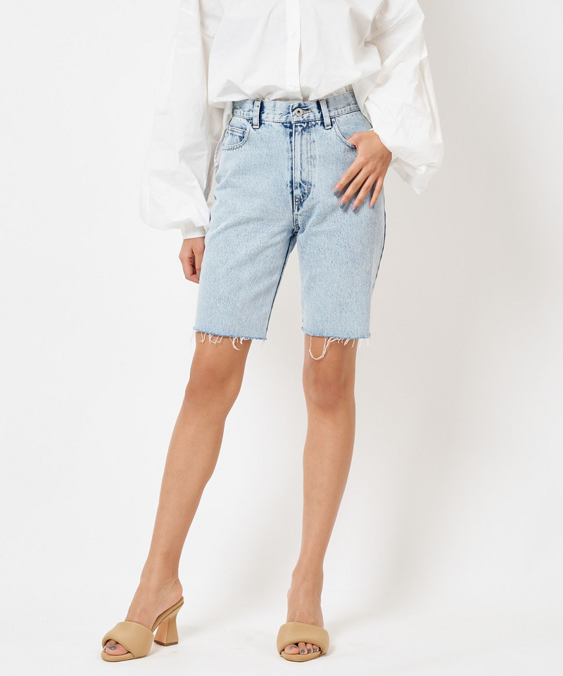 カットオフハーフデニムパンツ 詳細画像 デニムブルー 4