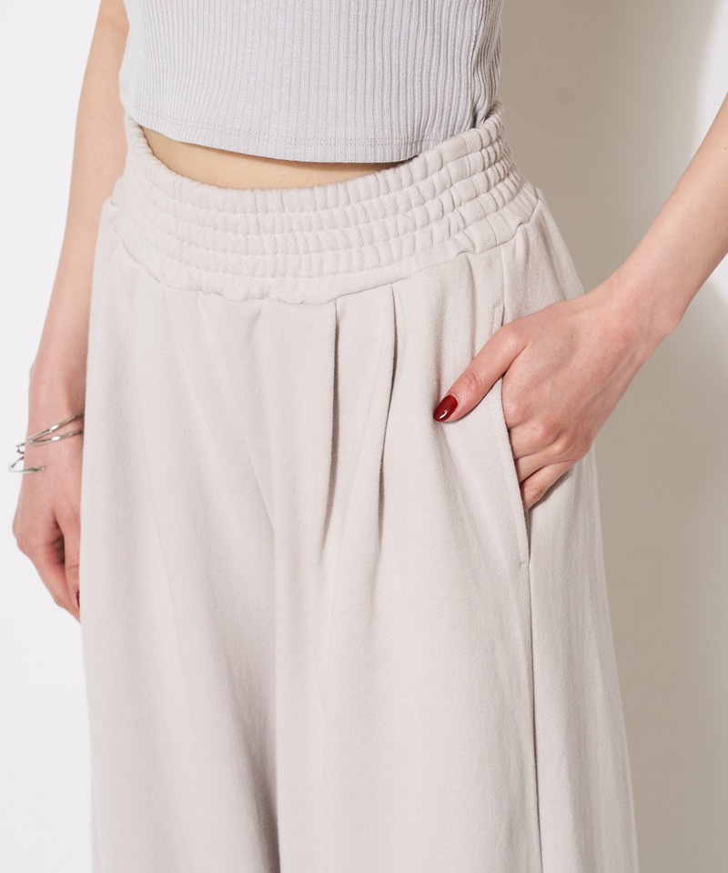 スウェットタックワイドパンツ 詳細画像 ブラック 9