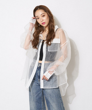 オーガンジーオーバーシャツ