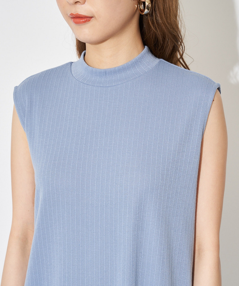 ロングスリットリブトップス 詳細画像 ブルー 7
