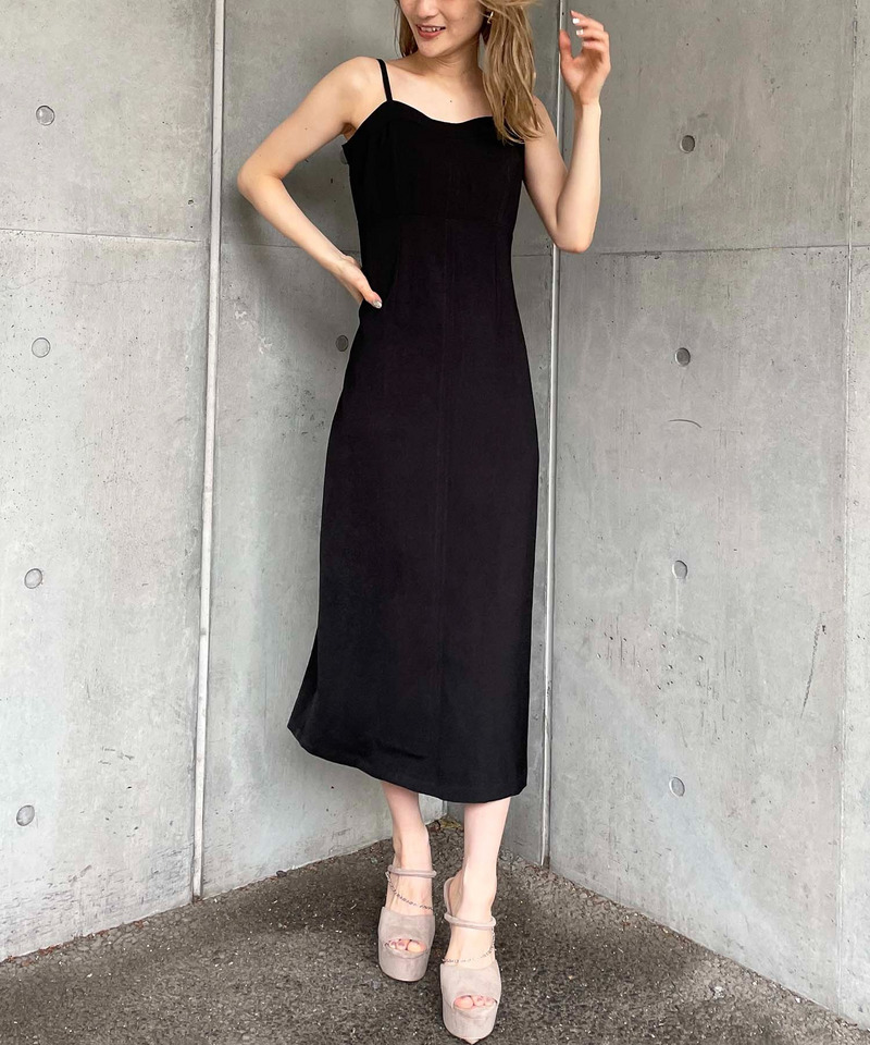 開襟ジャケット&times;ワンピースセット 詳細画像 ブラック 2