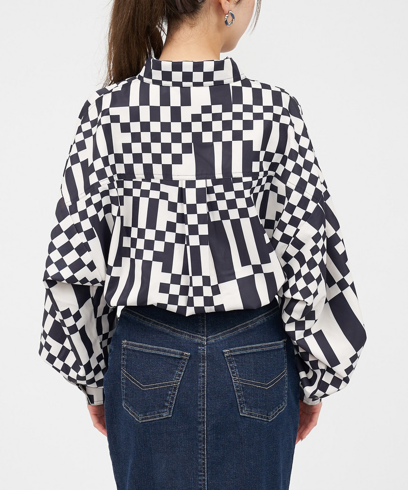 ブロックチェックショートジャケット 詳細画像 ブラック系 5