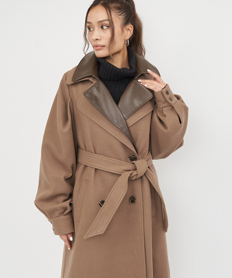 ダブルカラーチェスターコート 詳細画像 ブラウン 7