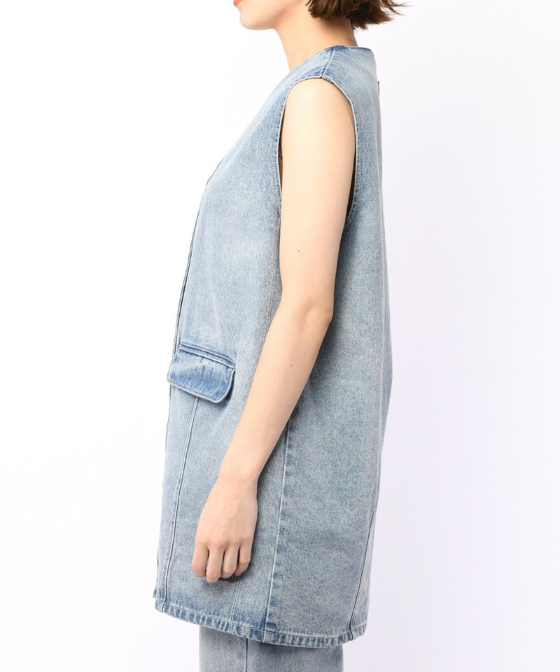 デニムベストワンピース 詳細画像 デニムブルー 4