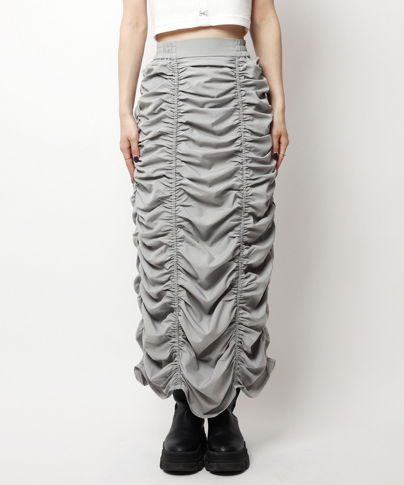 ギャザータイトスカート 詳細画像 グレー 5