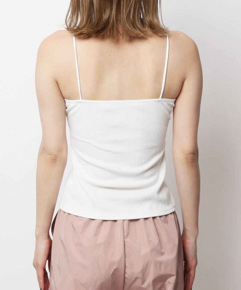 パット付きフロントZIPキャミソール 詳細画像 ホワイト 8