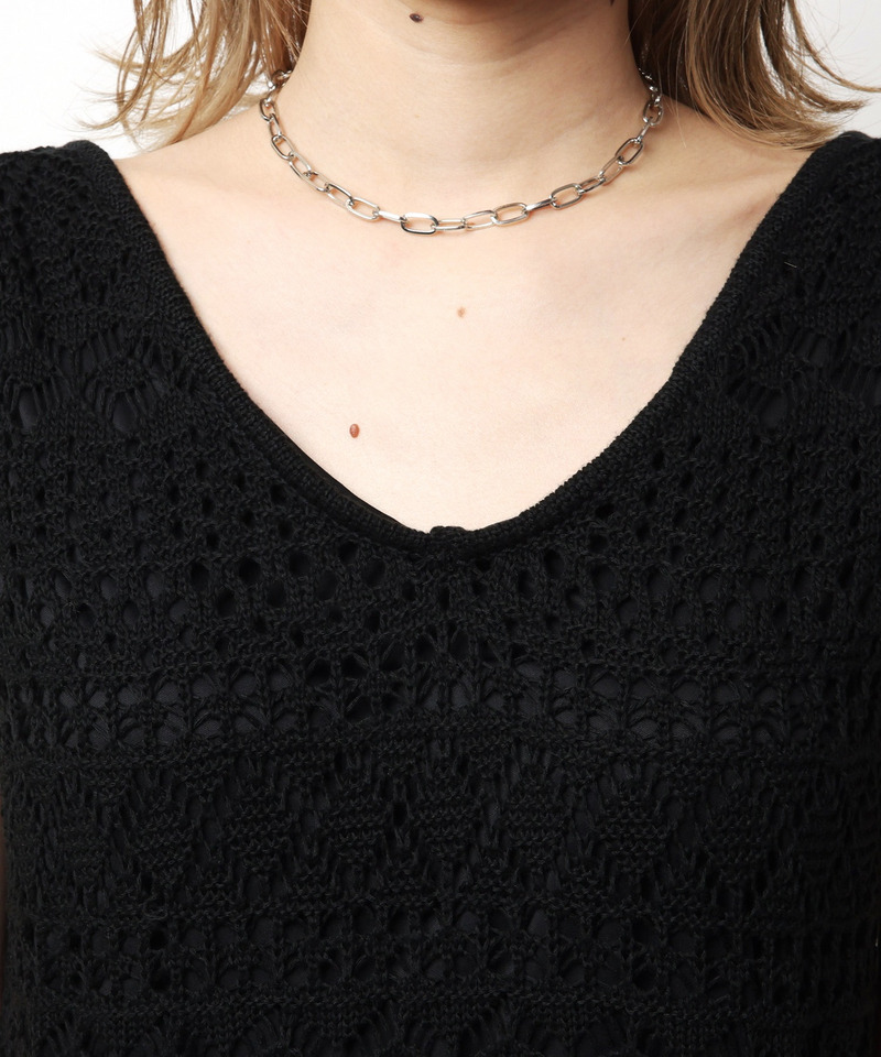 クロシェフリンジトップス 詳細画像 ブラック 8