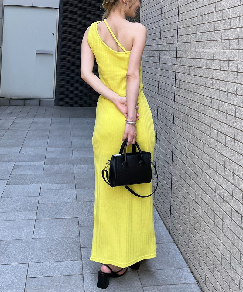 アシメリブタンクトップ 詳細画像 イエロー 5