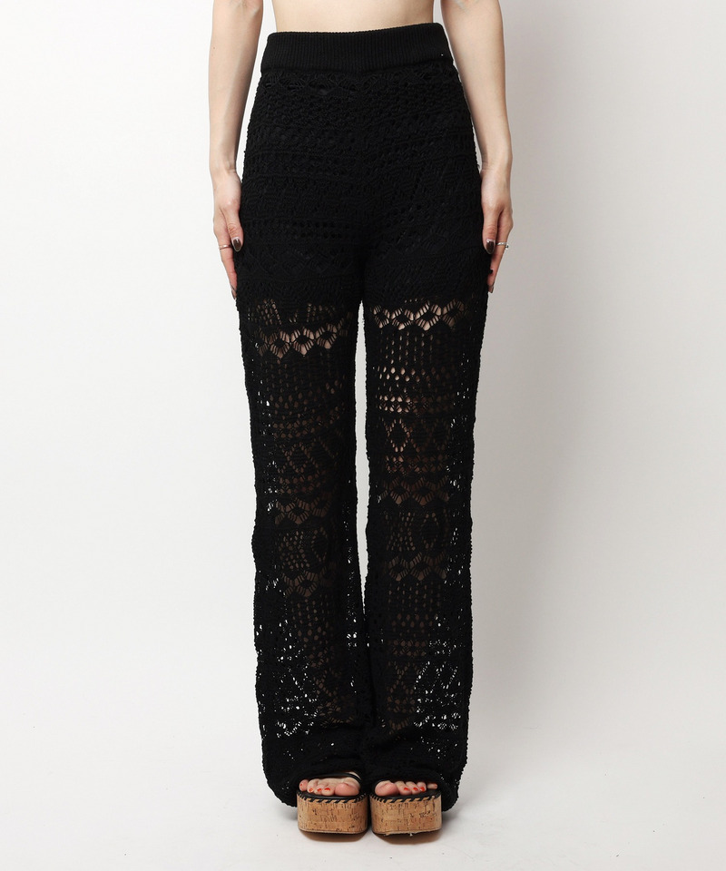 クロシェフレアパンツ 詳細画像 ブラック 4