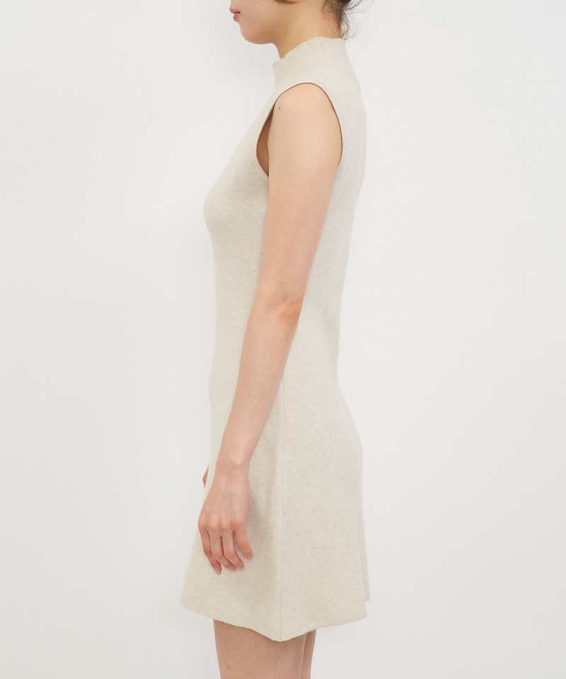 プチハイフレアミラノリブニットワンピース 詳細画像 オフホワイト 9