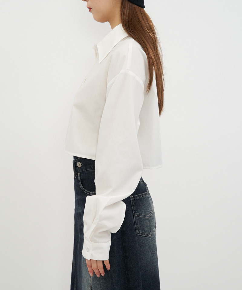 クロップドシャツ 詳細画像 グレー系 6