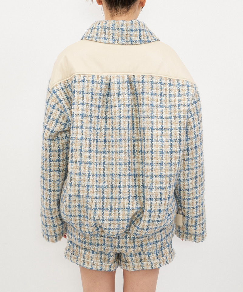 ツイードミックスビックカラーオーバージャケット 詳細画像 ホワイト系 7