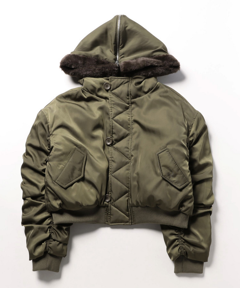 N-2Bフライトショートジャケット 詳細画像 カーキ 10