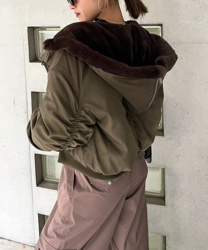 N-2Bフライトショートジャケット 詳細画像 カーキ 4