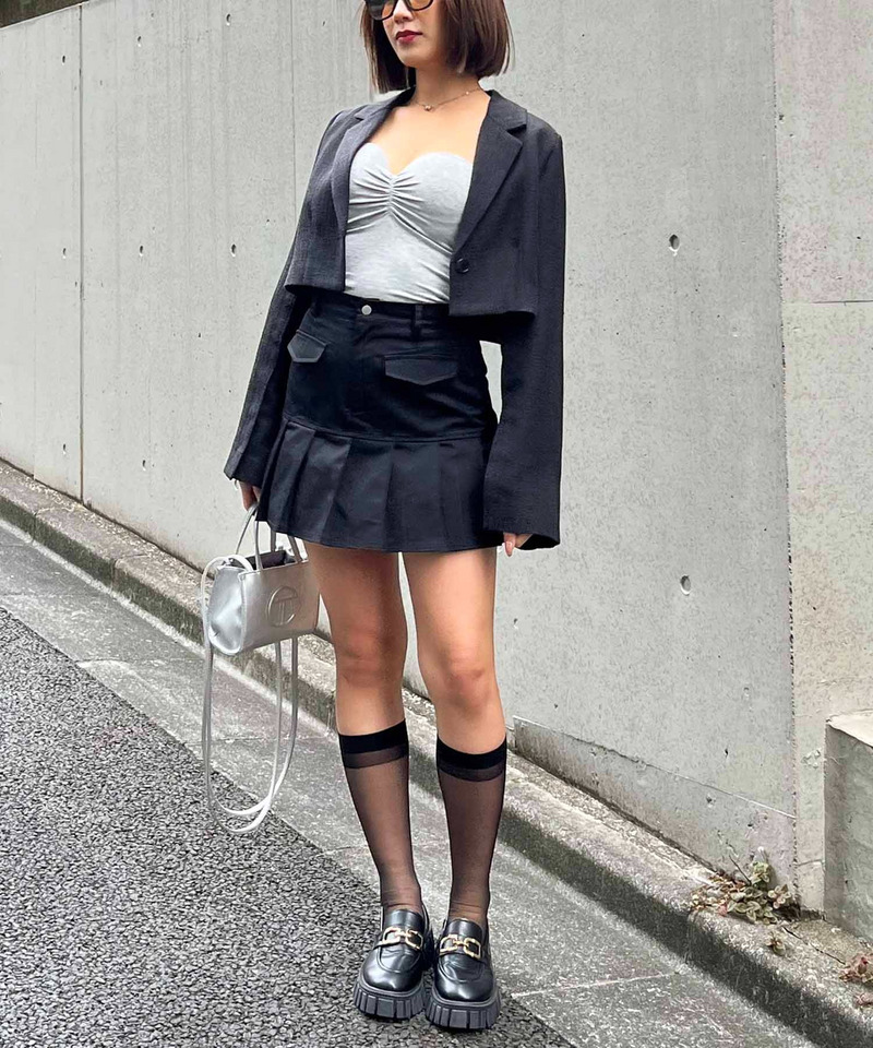 パット付きリブベアトップ 詳細画像 グレー 3