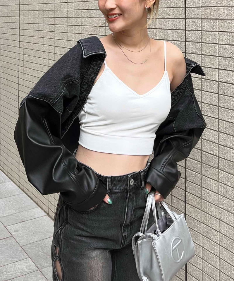 パット付きクロスラインビスチェ 詳細画像 ホワイト 3