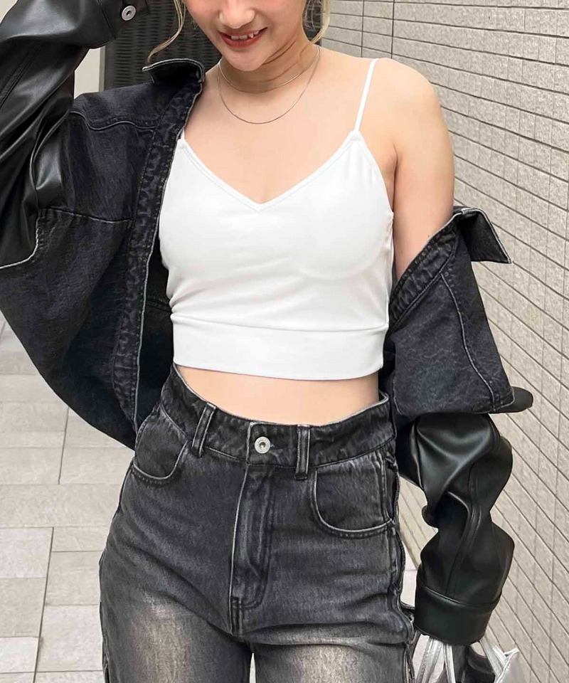 パット付きクロスラインビスチェ 詳細画像 ホワイト 4