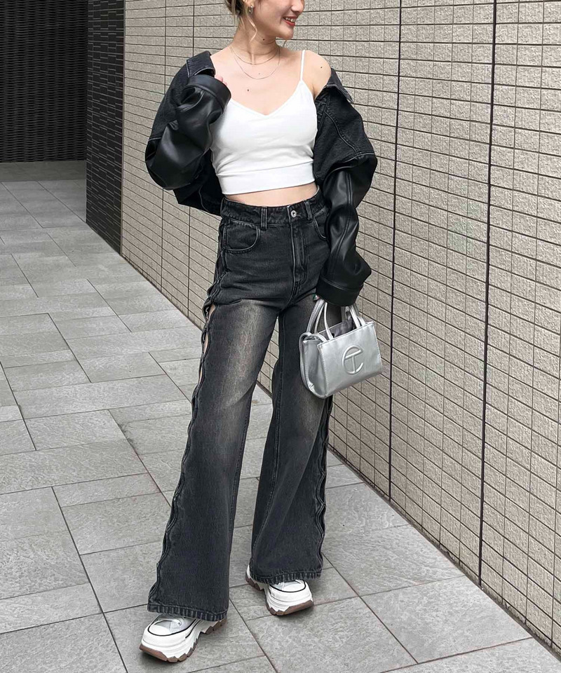 パット付きクロスラインビスチェ 詳細画像 ホワイト 5