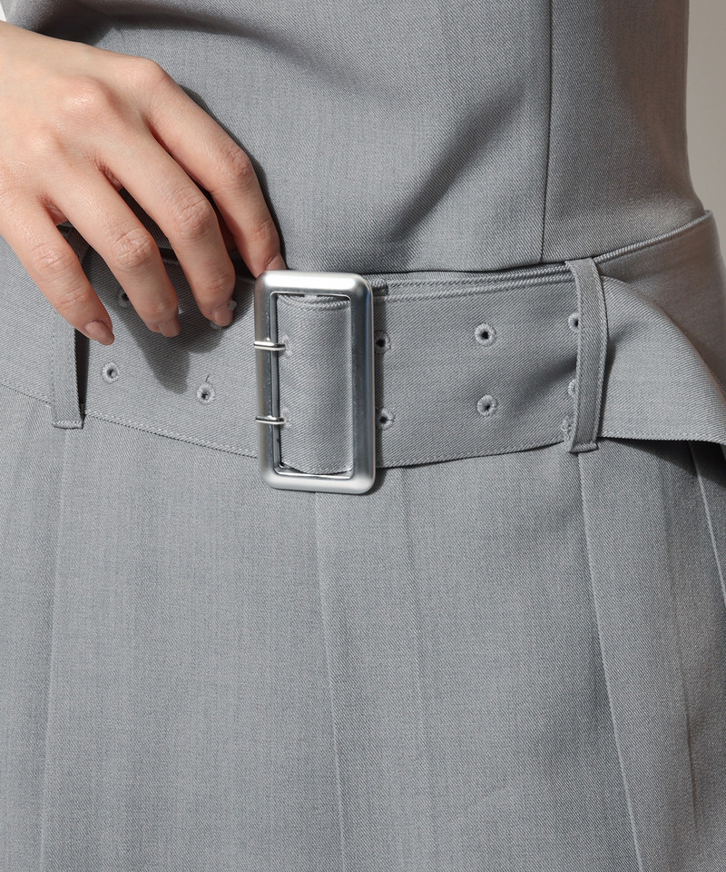 ウエストマークプリーツミニワンピース 詳細画像 チェック 7