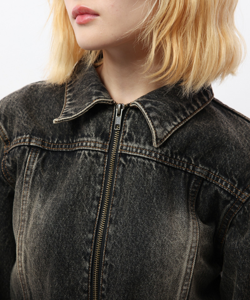 ベルトデザインデニムワンピース 詳細画像 ブラックデニム 9