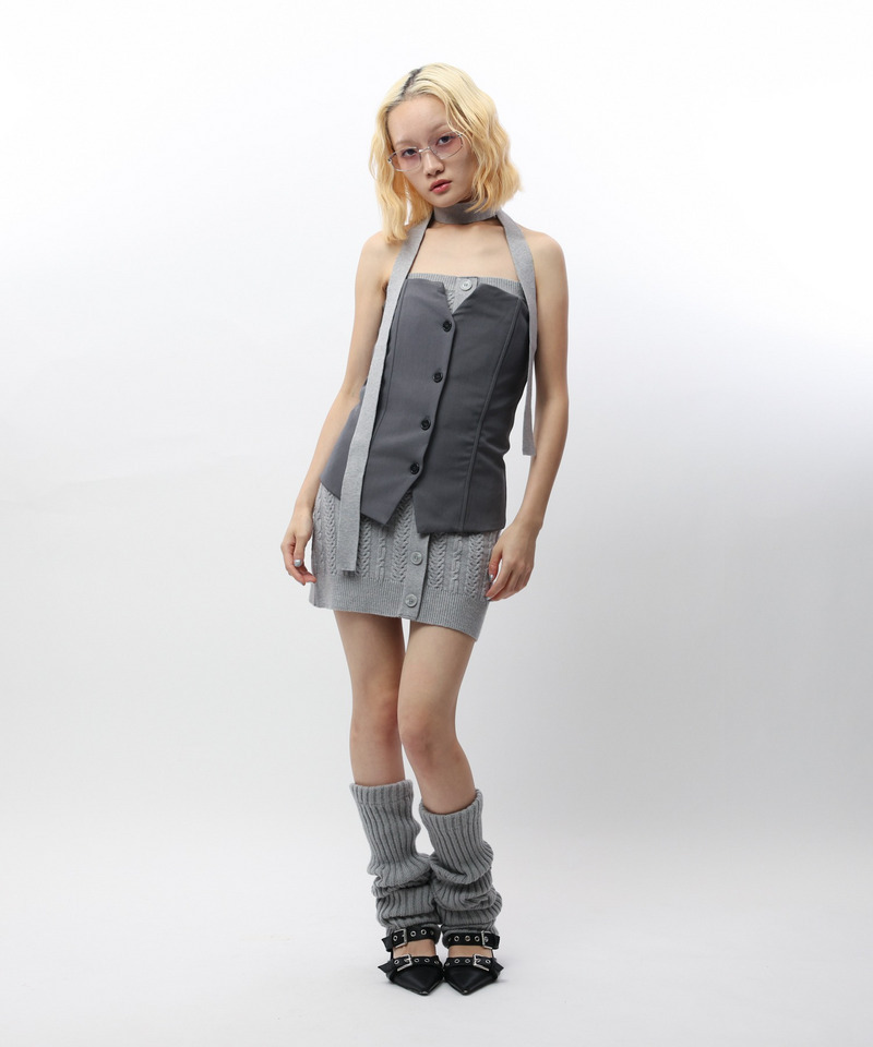 デザインビスチェ 詳細画像 グレー 5