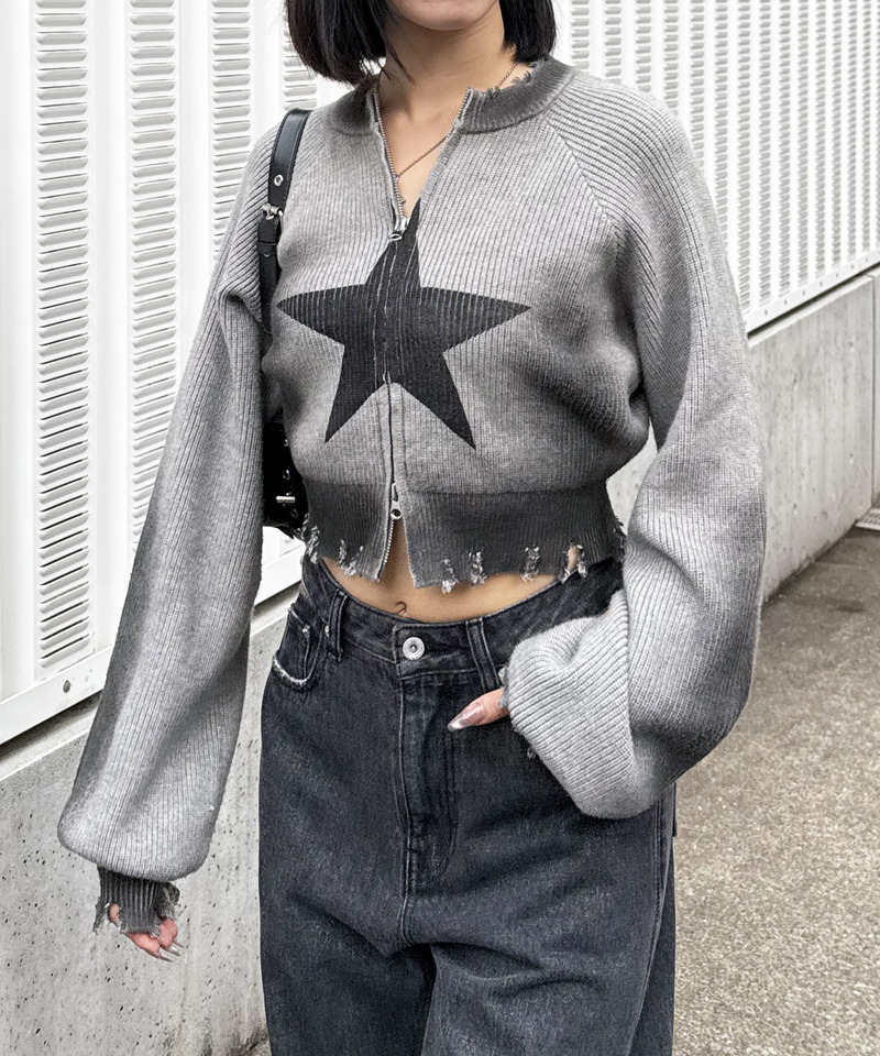 スプレー加工スターニット 詳細画像 グレー 6