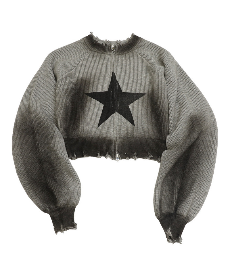 スプレー加工スターニット 詳細画像 グレー 8