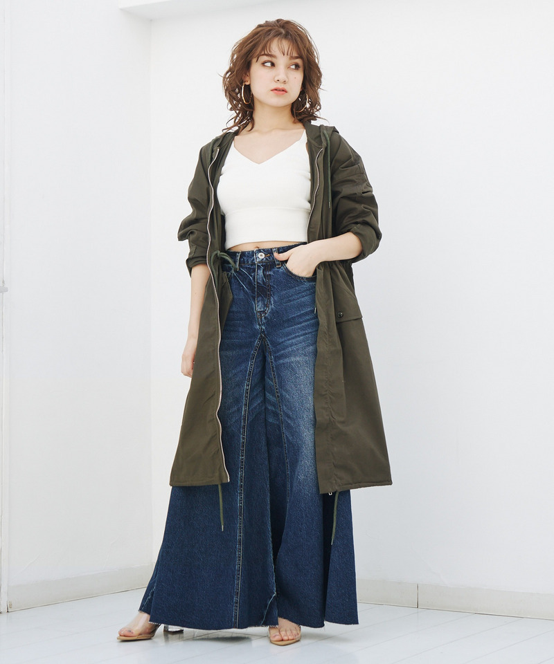 フーディーモッズコート 詳細画像 カーキ 1