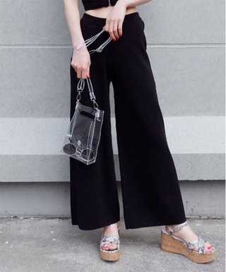ニットワイドパンツ