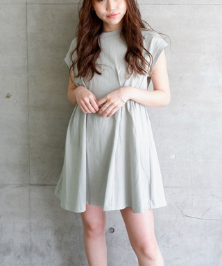 サイドギャザーカットワンピース