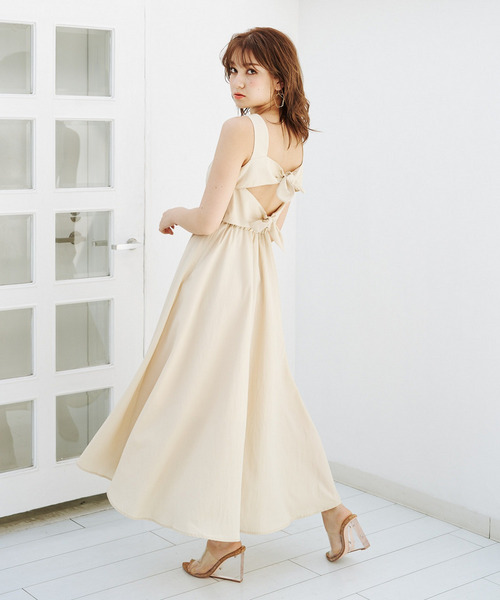 ダブルリボンフレアワンピース 詳細画像
