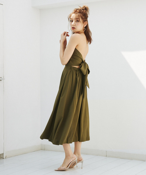 2wayバックリボンワンピース 詳細画像