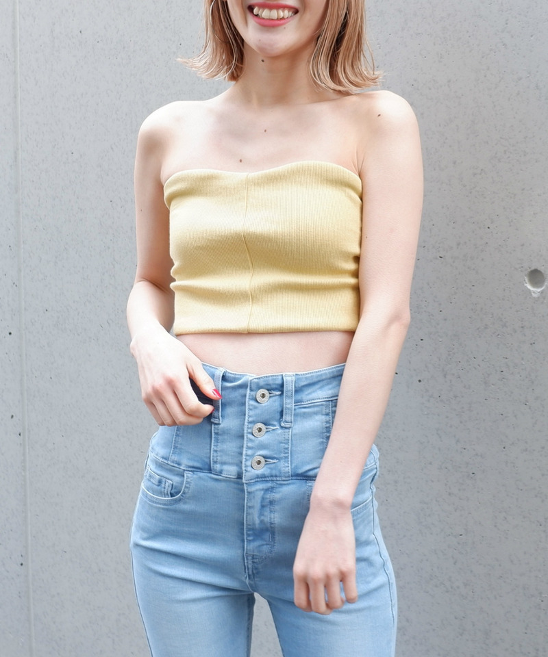 バッククロスビスチェ 詳細画像 イエロー 1