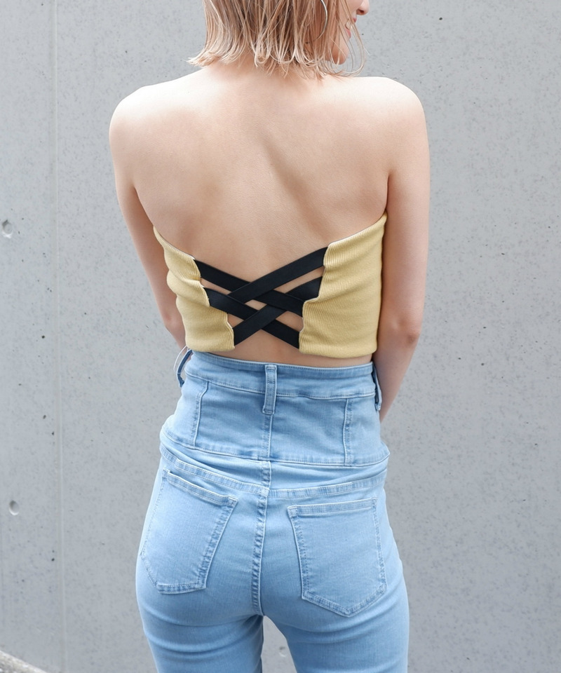 バッククロスビスチェ 詳細画像 イエロー 2