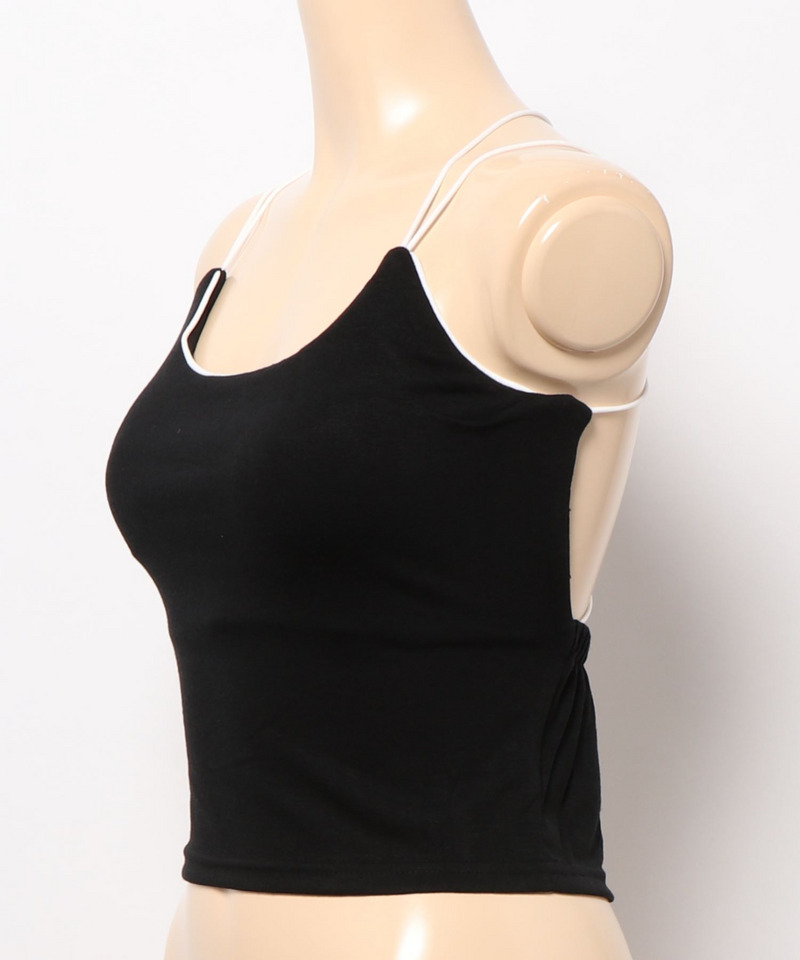 バックライン配色キャミソール 詳細画像 ブラウン 3