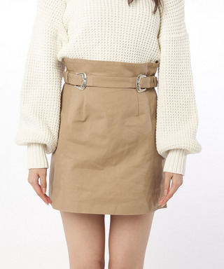 ダブルバックル付きミニスカート