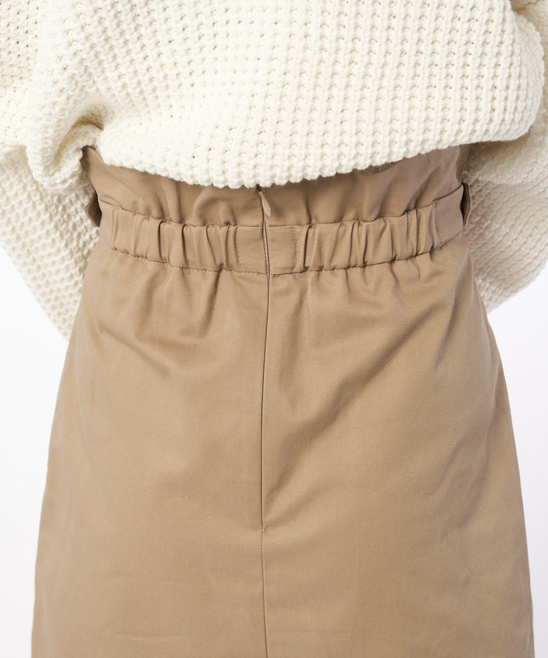 ダブルバックル付きミニスカート 詳細画像 ベージュ 5