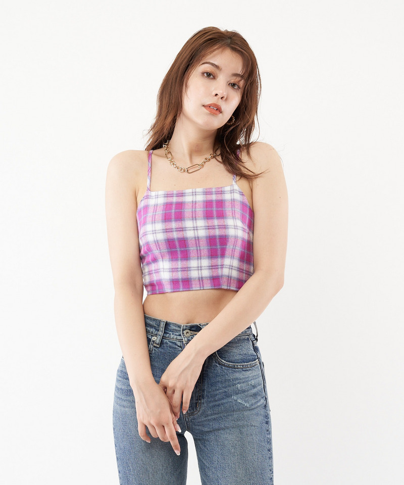 チェックビスチェ 詳細画像 パープル 1